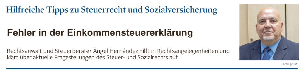 Unbenannt Fehler in der Einkommensteuererklärung