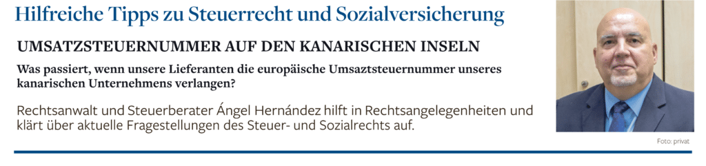 Titel 1 UMSATZSTEUERNUMMER AUF DEN KANARISCHEN INSELN