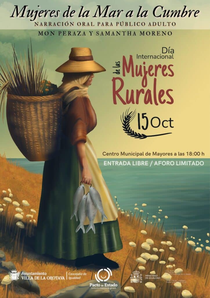 cartel teatro mujer rural Die Gleichstellungsbehörde von La Orotava macht die Frauen auf dem Lande sichtbar